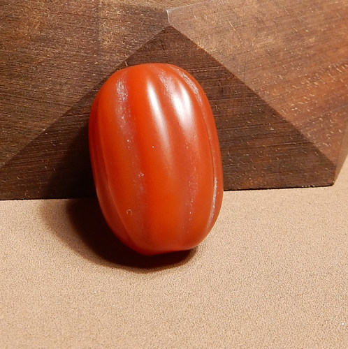 方言精品和田玉放漏藏传南瓜珠红天珠玛瑙念珠散珠DIY配饰吊坠A6 - 图0