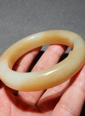 方言且末料糖白玉油润手镯