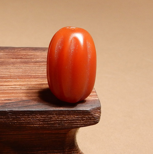 方言精品和田玉放漏藏传南瓜珠红天珠玛瑙念珠散珠DIY配饰吊坠A6 - 图1