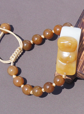 方言和田玉新疆油润高脂糖玉手串