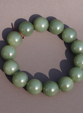 方言新疆沙枣青籽料细无结构手串