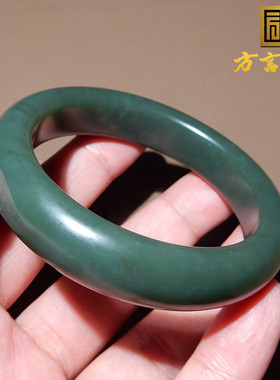 方言和田玉青籽留毛孔细镯