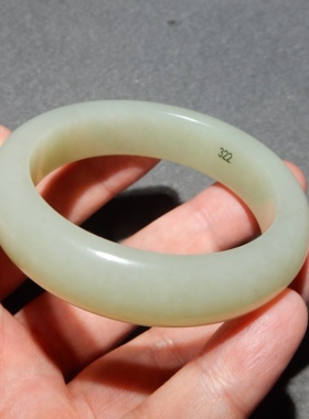 方言且末料白玉手镯52mm高细