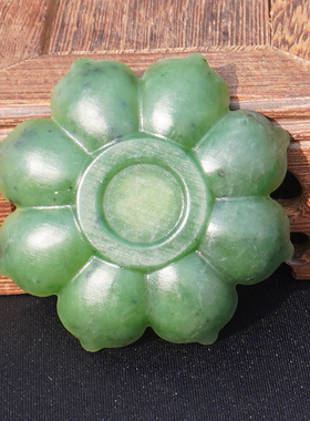 方言和田玉俄细润碧玉阳绿色摆件