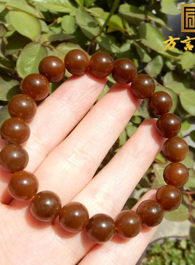 新疆且末老料红糖玉10mm圆珠手串