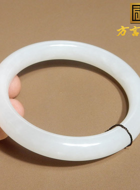 青海老坑料方言57mm正装白玉手镯