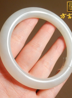 方言且末白玉内径卡60mm手镯