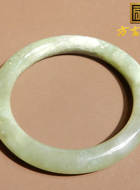 青海老坑飘翠青意境三色精美手镯