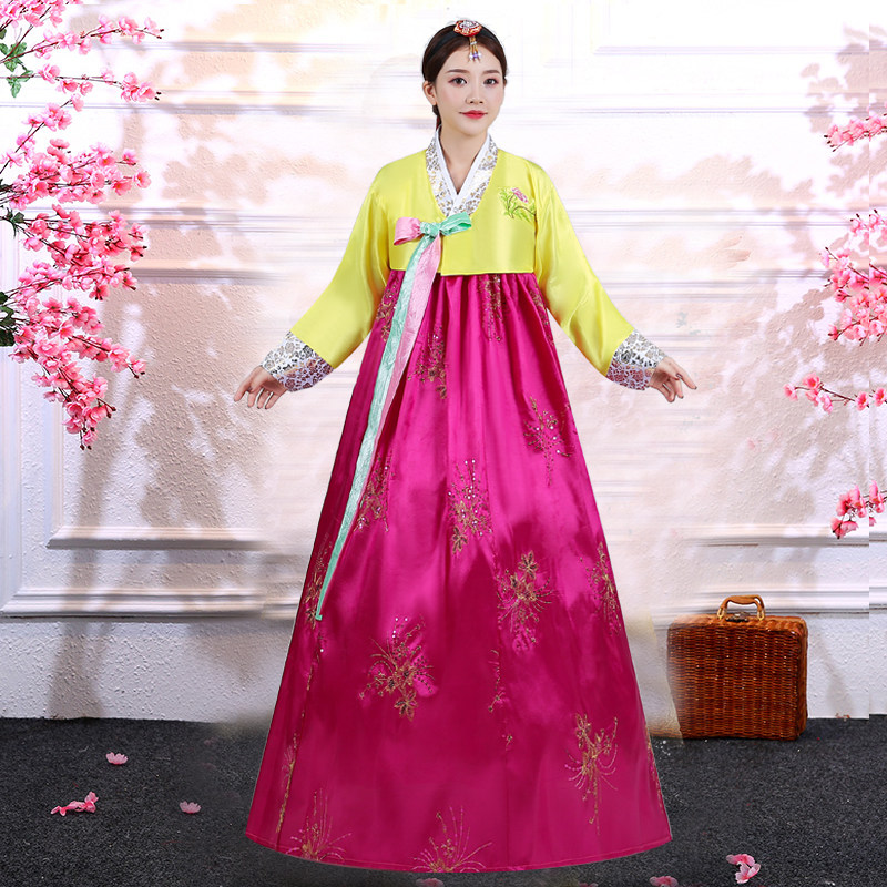 改良韩服女韩国舞蹈服装朝鲜新娘民族表演服古装嫁衣传统婚宴礼服