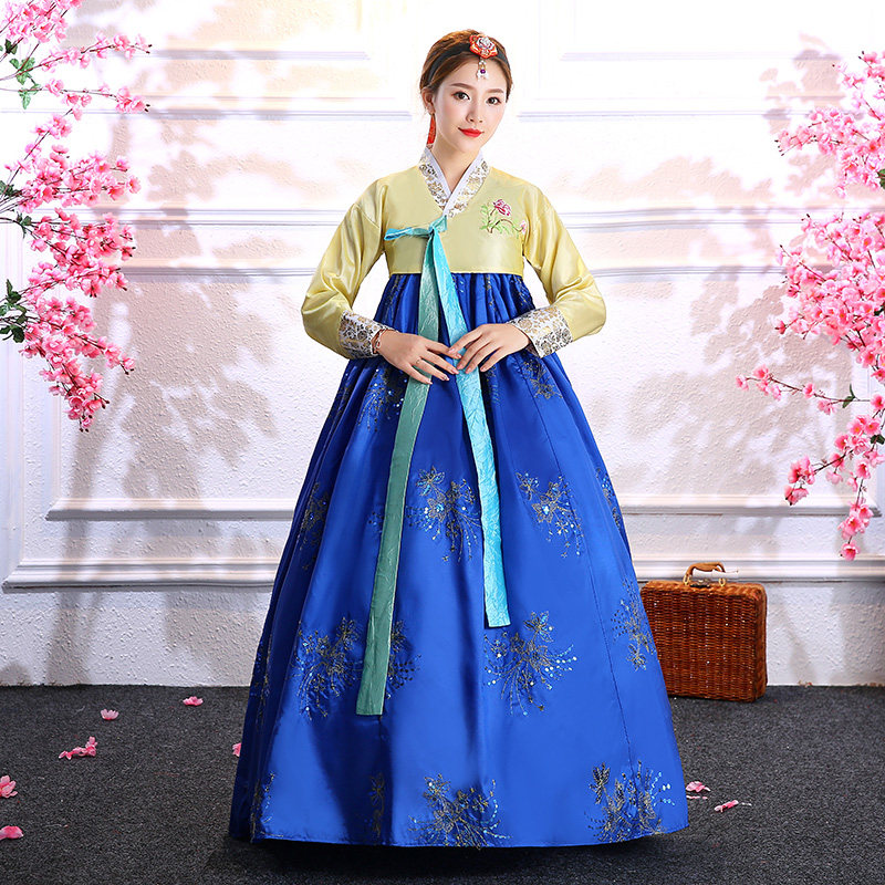 改良韩服女韩国舞蹈服装朝鲜新娘民族表演服古装嫁衣传统婚宴礼服