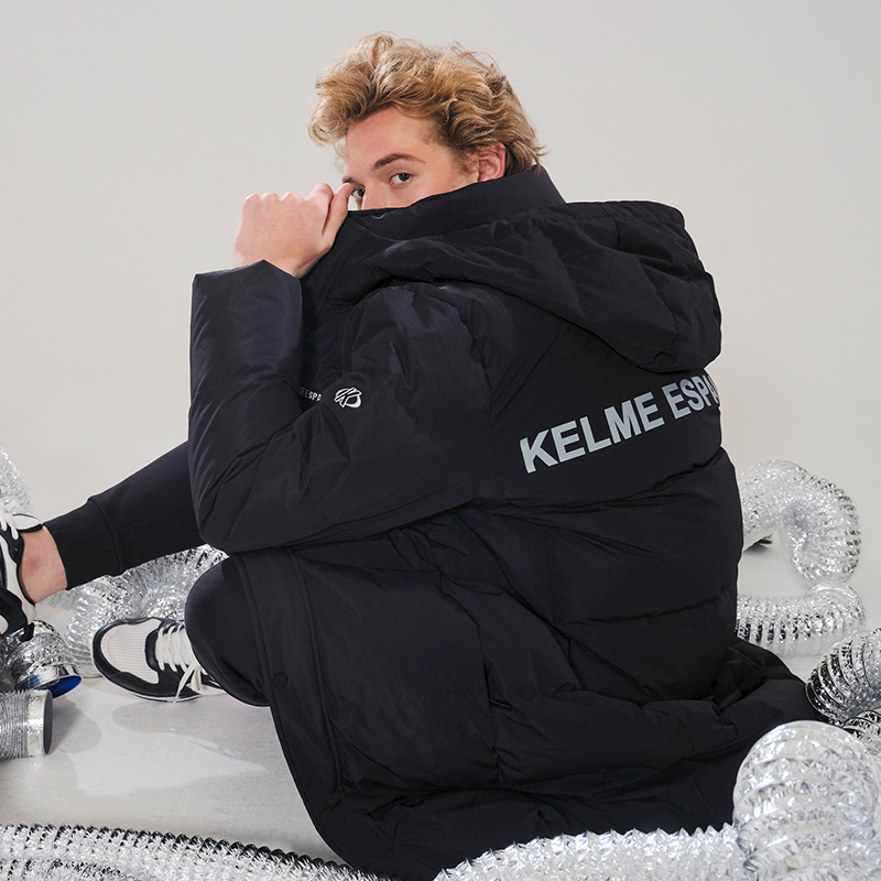 KELME卡尔美运动羽绒服男女官方旗舰中长款加厚保暖情侣外套冬季