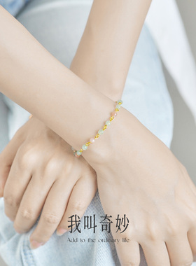 太阳石-东陵石手链小清新小众高级感时尚度假气质女