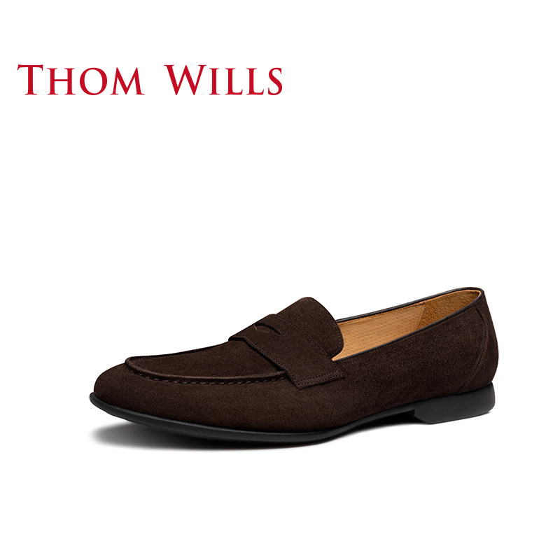 thomwills反绒乐福鞋男真皮男鞋 thomwills乐福鞋（豆豆鞋）