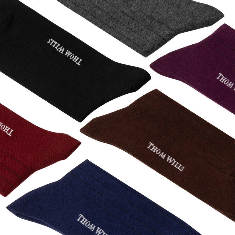 thomwills男士正装纯棉中筒男袜 thomwills短袜/打底袜/丝袜/美腿袜