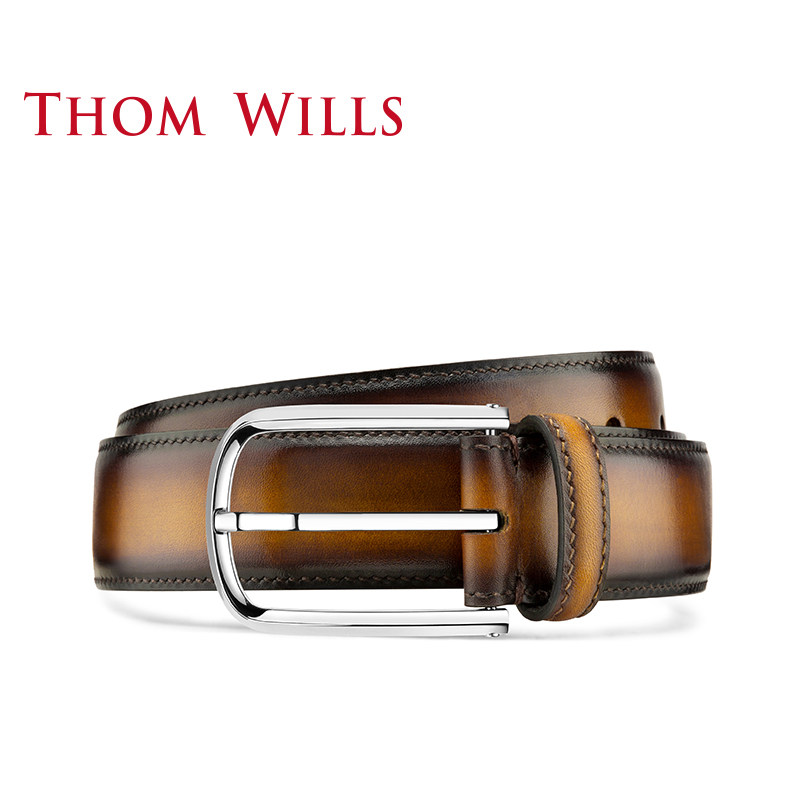 thomwills男士正装皮带手工纯裤带 thomwills腰带/皮带/腰链