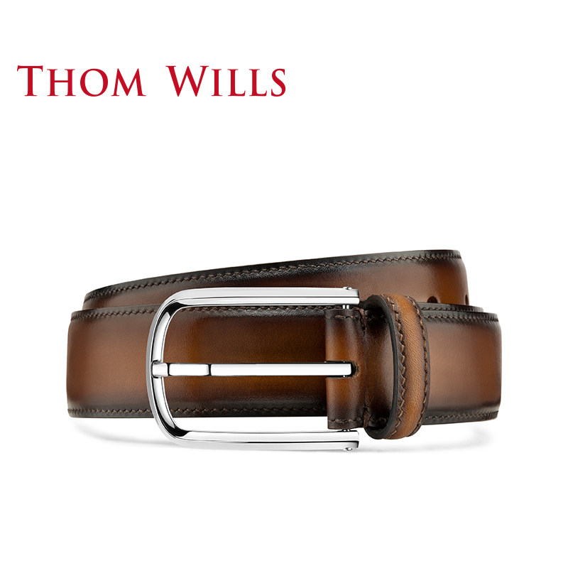 thomwills男士正装皮带手工纯裤带 thomwills腰带/皮带/腰链