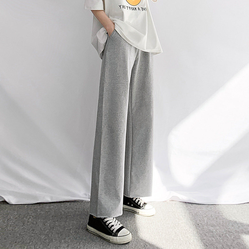 灰色阔腿裤2020秋大码休闲直筒裤子 玮岚国际休闲裤