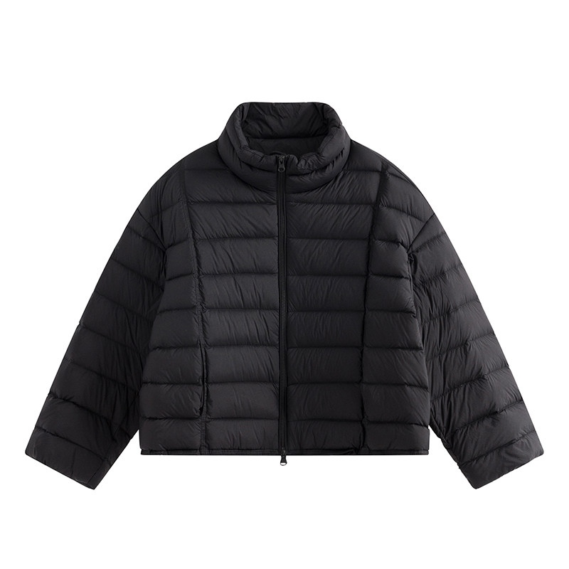 故岛排骨羽绒服女短款立领轻薄2025新款90白鸭绒小个子冬季外套女,淘宝优惠券,粉丝福利购,淘宝优惠卷