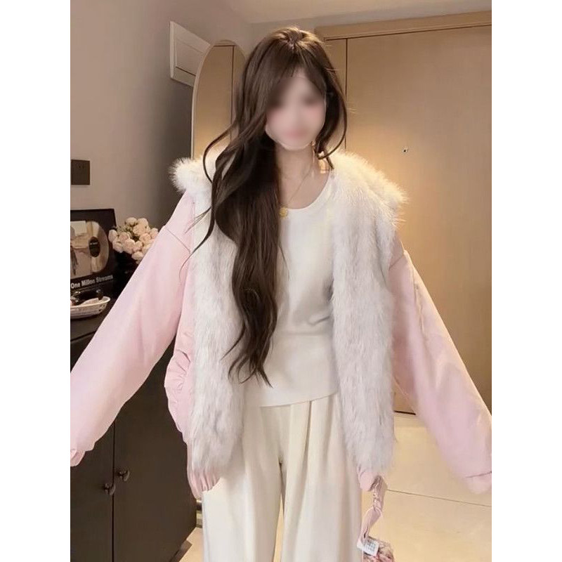 甜美小个子双面穿座山雕外套加厚保暖棉服女冬季新款可爱连帽棉衣,淘宝优惠券,粉丝福利购,淘宝优惠卷