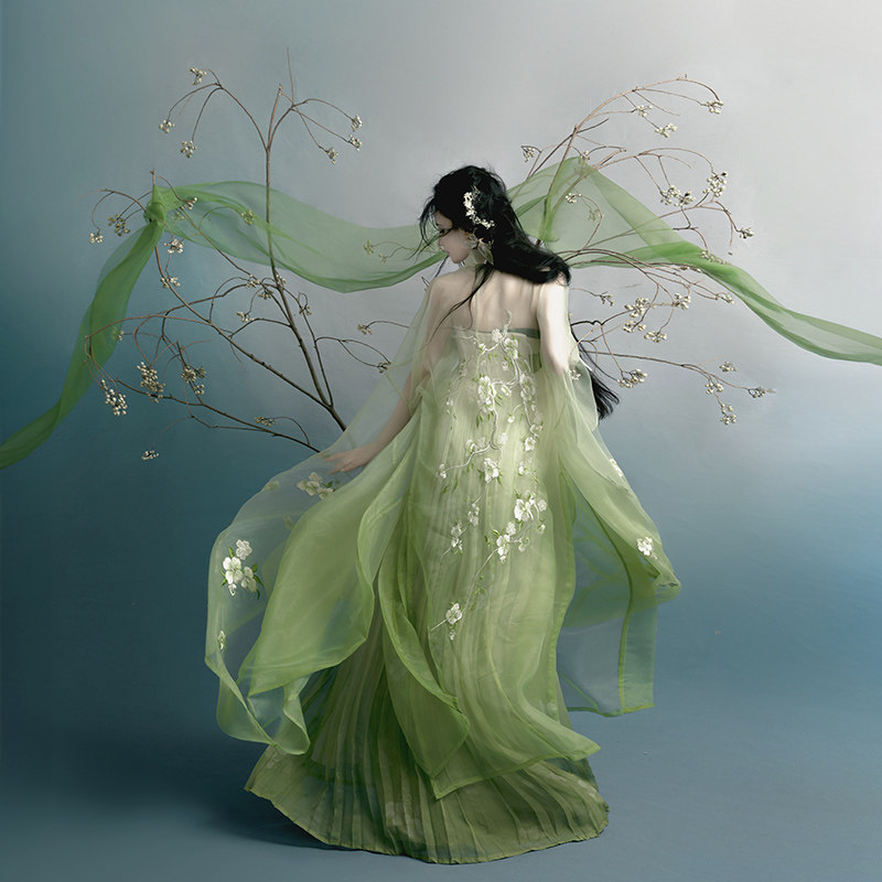 梦屿盛原创【春梨】新款汉服女重工刺绣唐制大袖衫诃子裙春夏套装,淘宝优惠券,粉丝福利购,淘宝优惠卷