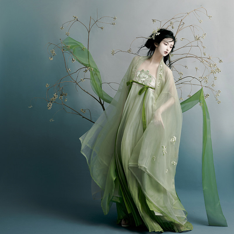 梦屿盛原创【春梨】新款汉服女重工刺绣唐制大袖衫诃子裙春夏套装,淘宝优惠券,粉丝福利购,淘宝优惠卷