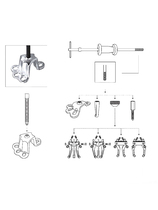Ramwheel car hub head shaft instrumental hammer bearing disassembly tool rear wheel half-axle van rear sliding front drawing bridge