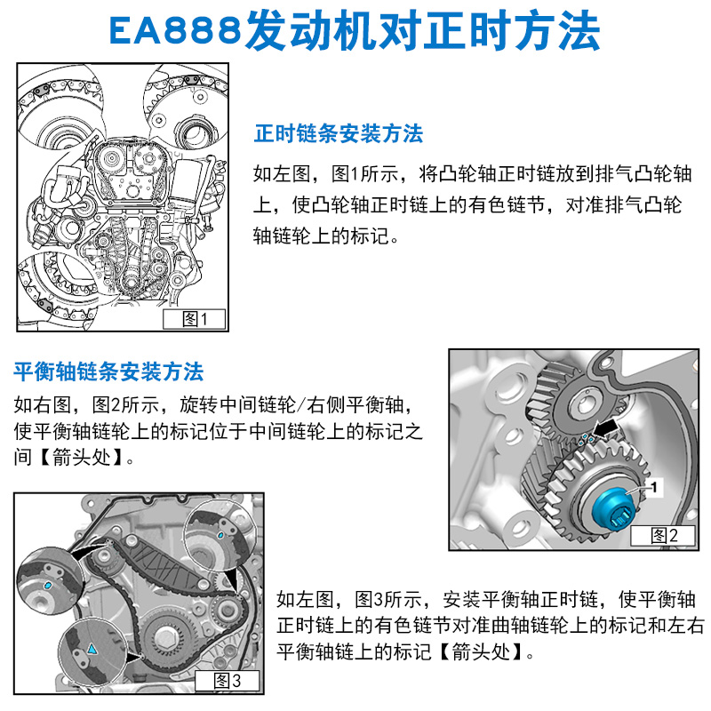 新款大众奥迪1.8T 2.0T迈腾 CC A4L 昊锐EA888发动机正时专用工具 - 图2