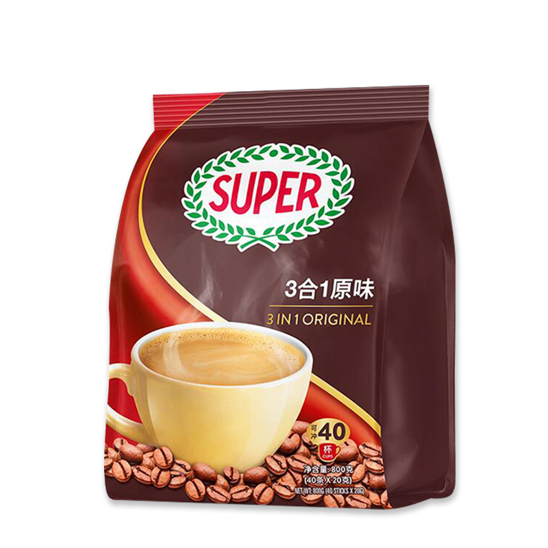 马来西亚进口super超级咖啡特浓三合一速溶咖啡原味720g40条装-图3