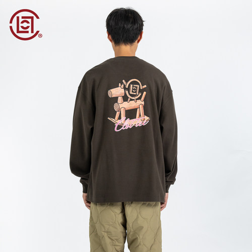 【CLOTTEE by CLOT】马上有钱印花长袖T恤微磨毛亲肤榫卯系列 - 图1
