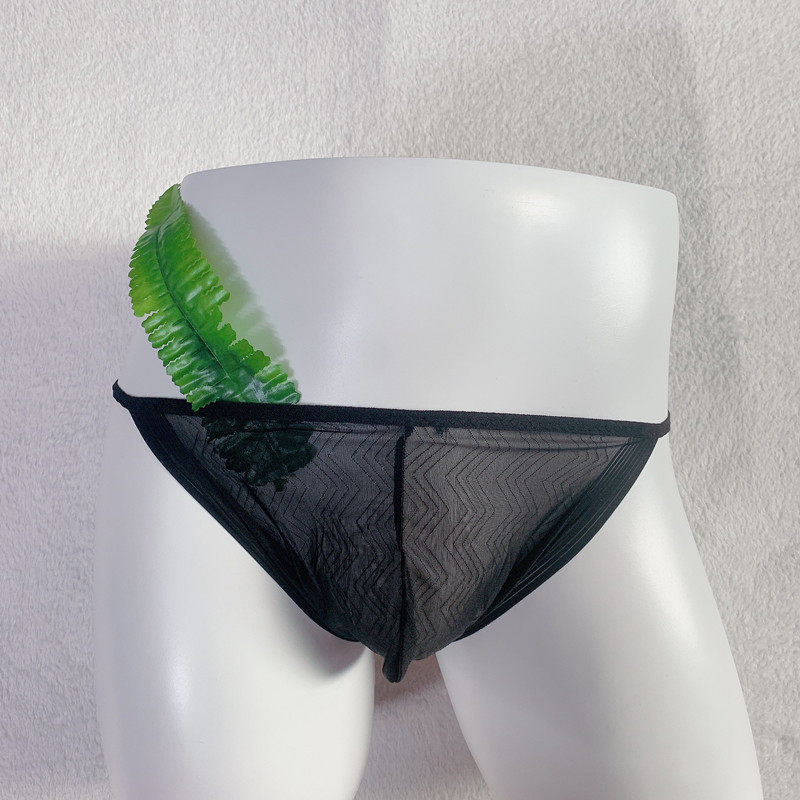 薄款舒适网丝男士囊袋三角裤性感情趣透明柔软U凸男大码内裤2条,淘宝优惠券,粉丝福利购,淘宝优惠卷