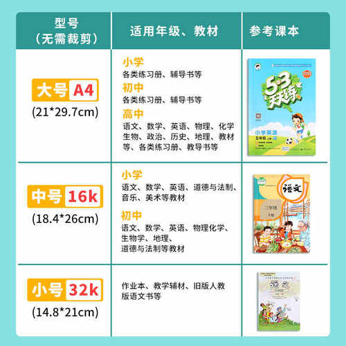 包书皮纸自粘透明16k透明磨砂防水书套A4包书膜中小学生课本全套 - 图3