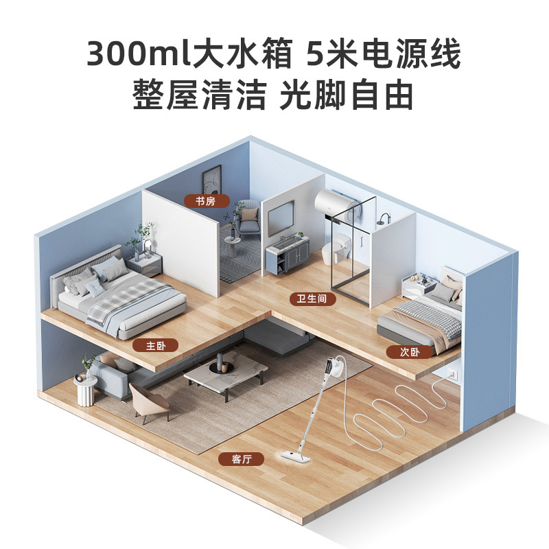 新品家用多功能蒸汽清洁机高温杀菌除螨电动蒸汽拖把 - 图2