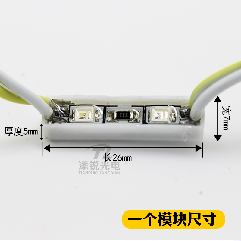 12V防水2灯2835贴片模组led光源模组led广告灯箱发光字模组灯条-图0