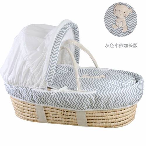 婴儿手提篮睡篮新生儿篮子手拎篮车载便携式外出院筐宝宝小摇蓝床 - 图1