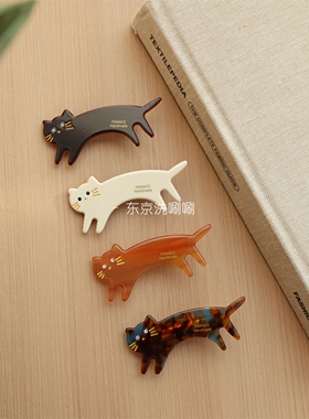 优质醋酸板材~日系小猫咪碎发边夹，萌趣刘海夹，小众气质侧边夹