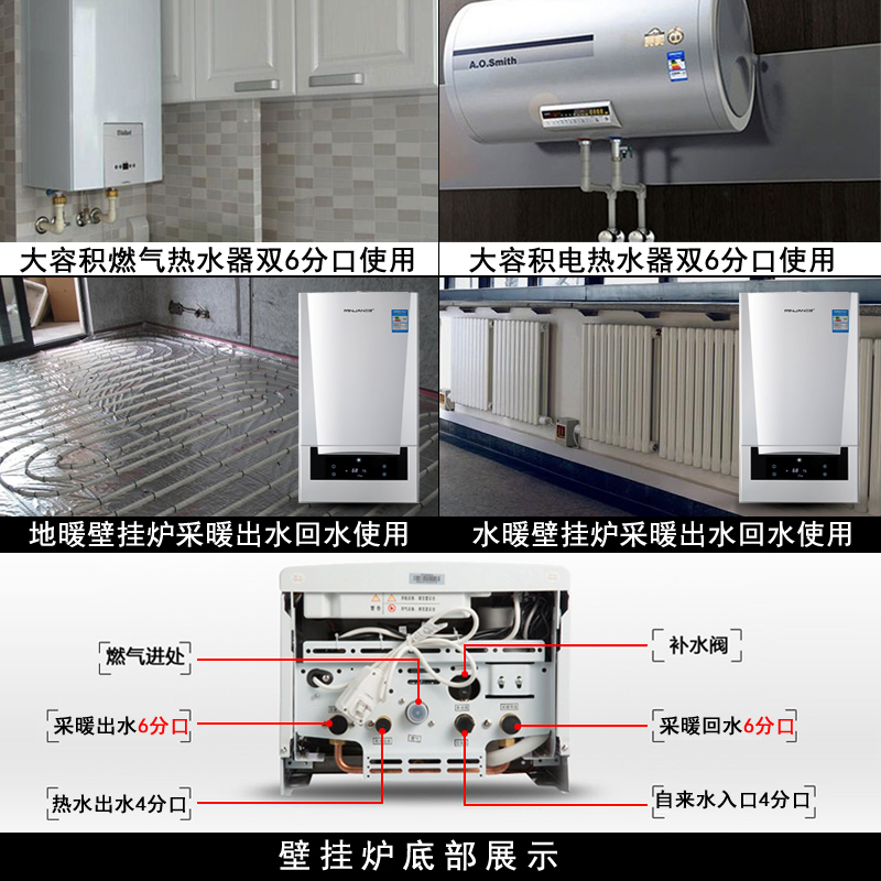 潜水艇六分角阀全6分进出水壁挂炉地暖热水器家用锅炉使用三角-图3