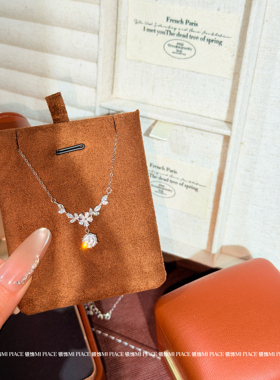 s999纯银繁花穗穗平安项链女轻奢小众高级感锁骨链送闺蜜生日礼物