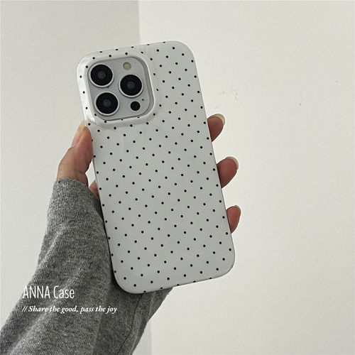 ANNACASE可爱复古简约小波点磁吸手机壳适用iphone17promax苹果14光面17pro新款15pro软16Promax防摔保护套16 - 图3