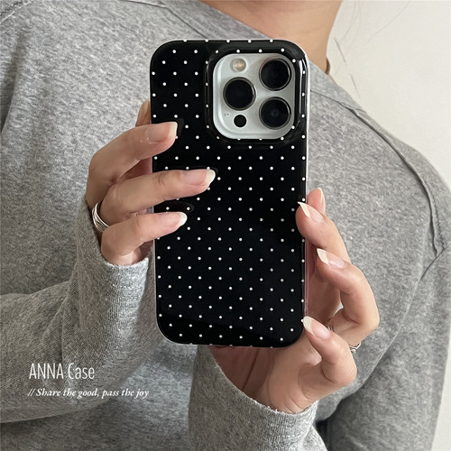 ANNACASE可爱复古简约小波点磁吸手机壳适用iphone17promax苹果14光面17pro新款15pro软16Promax防摔保护套16 - 图2