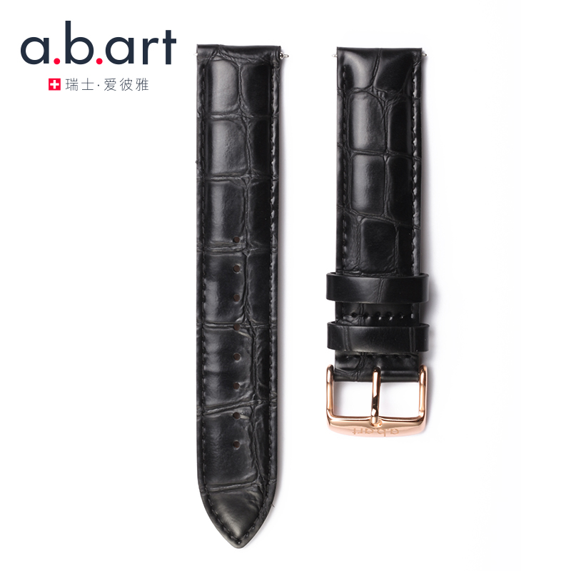 a.b.art爱彼雅18mm-20mm牛皮时尚男表女表情侣表带替换abart