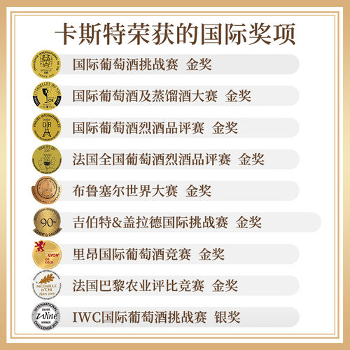 【品牌正品】法国进口红酒卡斯特龙骑兵干红葡萄酒VDF餐酒单瓶 - 图3