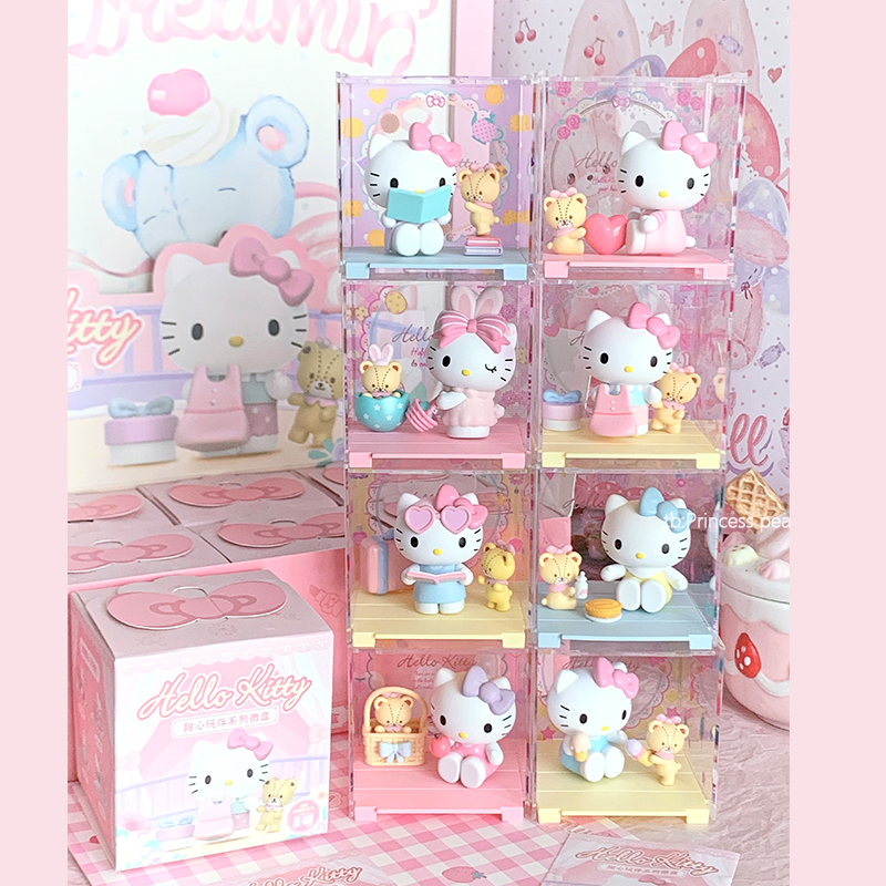 正版HelloKitty甜心玩伴系列盲盒微盒手办公仔摆件女生生日礼物 - 图1