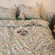 Korean style small fresh floral bedding set single double pure cotton bed sheet quilt cover pure cotton four-piece set for women