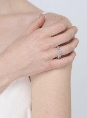 【李多海同款】Blingkolio不另可2025春夏新款粉钻戒指小众设计感