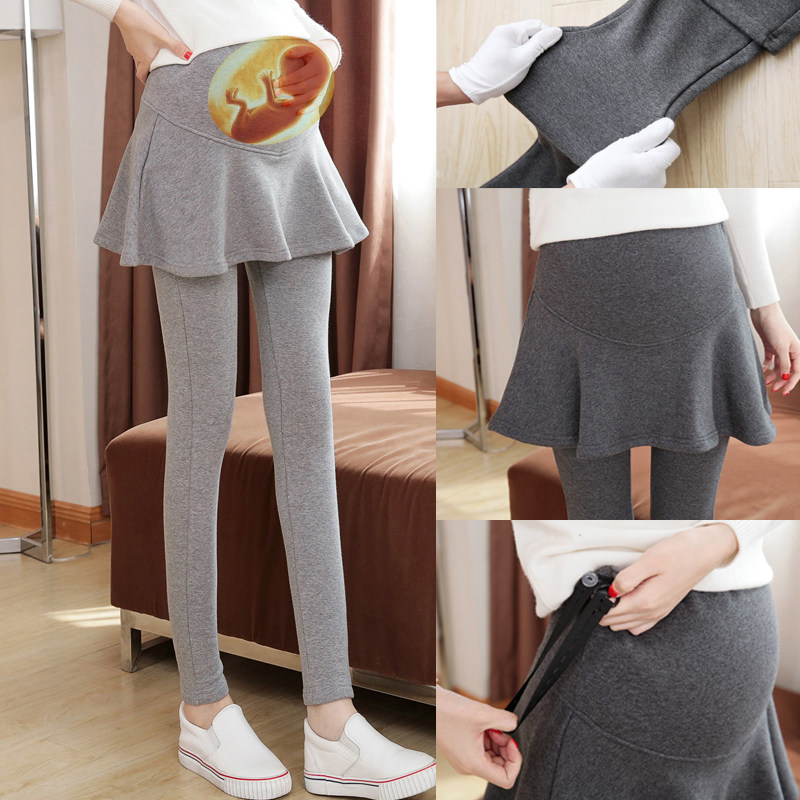 孕妇秋冬款外穿加绒短裤裙打底裤子 予妍孕妇打底裤