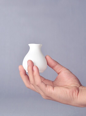 陶瓷花瓶迷你小花器水培小摆件家居饰品白色小香熏瓶花器花盆