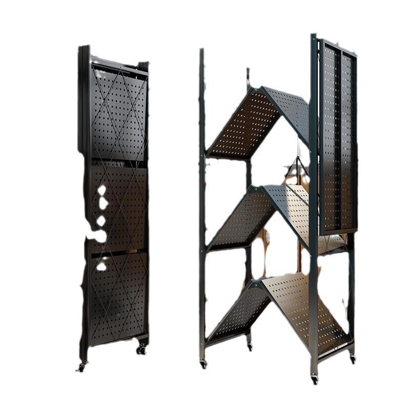 免安装折叠厨房用品置物架 多层烤箱放锅架微波炉储物收纳整理架,淘宝优惠券,粉丝福利购,淘宝优惠卷