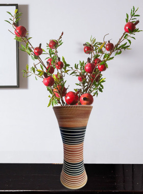 景德镇陶瓷干花花瓶日式装饰品摆件客厅家居创意复古陶艺插花花器