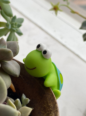 可爱绿色爱心乌龟树脂摆件书房桌面装饰小摆件送朋友礼物