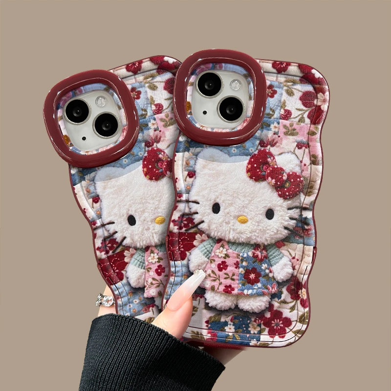 碎花裙kt猫适用苹果17promax手机壳iPhone16/15/14/13pro全包防摔16plus板凳双支架vivo华为小米17oppo女款套,淘宝优惠券,粉丝福利购,淘宝优惠卷